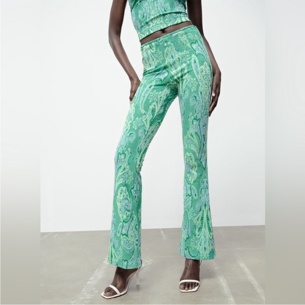 Zara Paisley Flare Pants